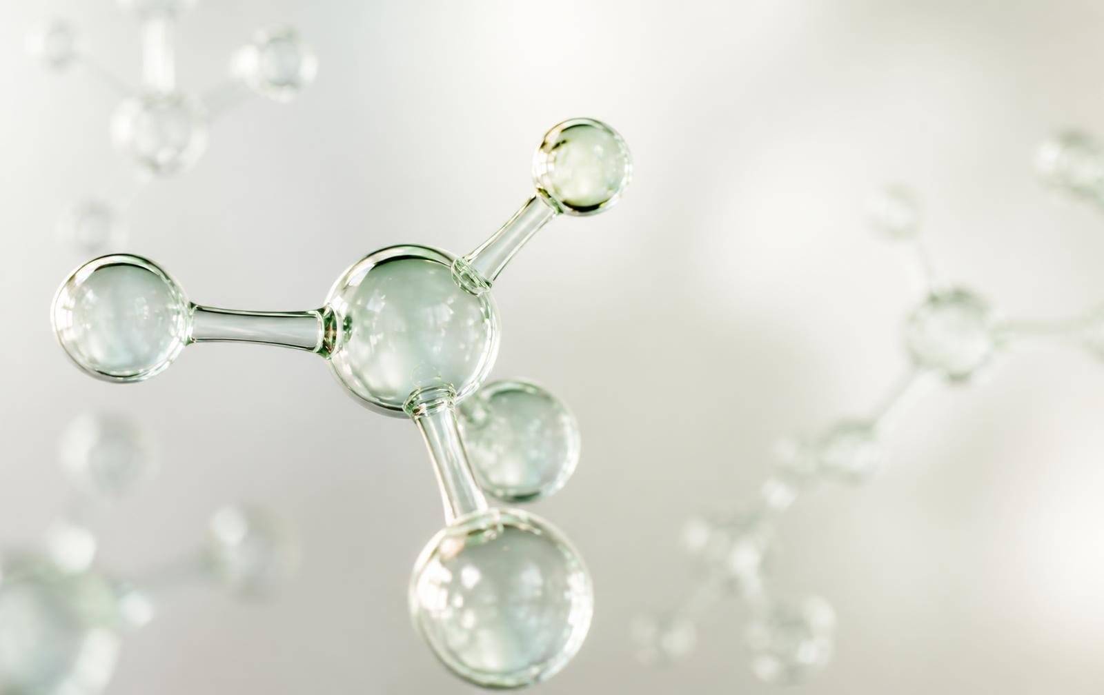 Glass molecular structure detail